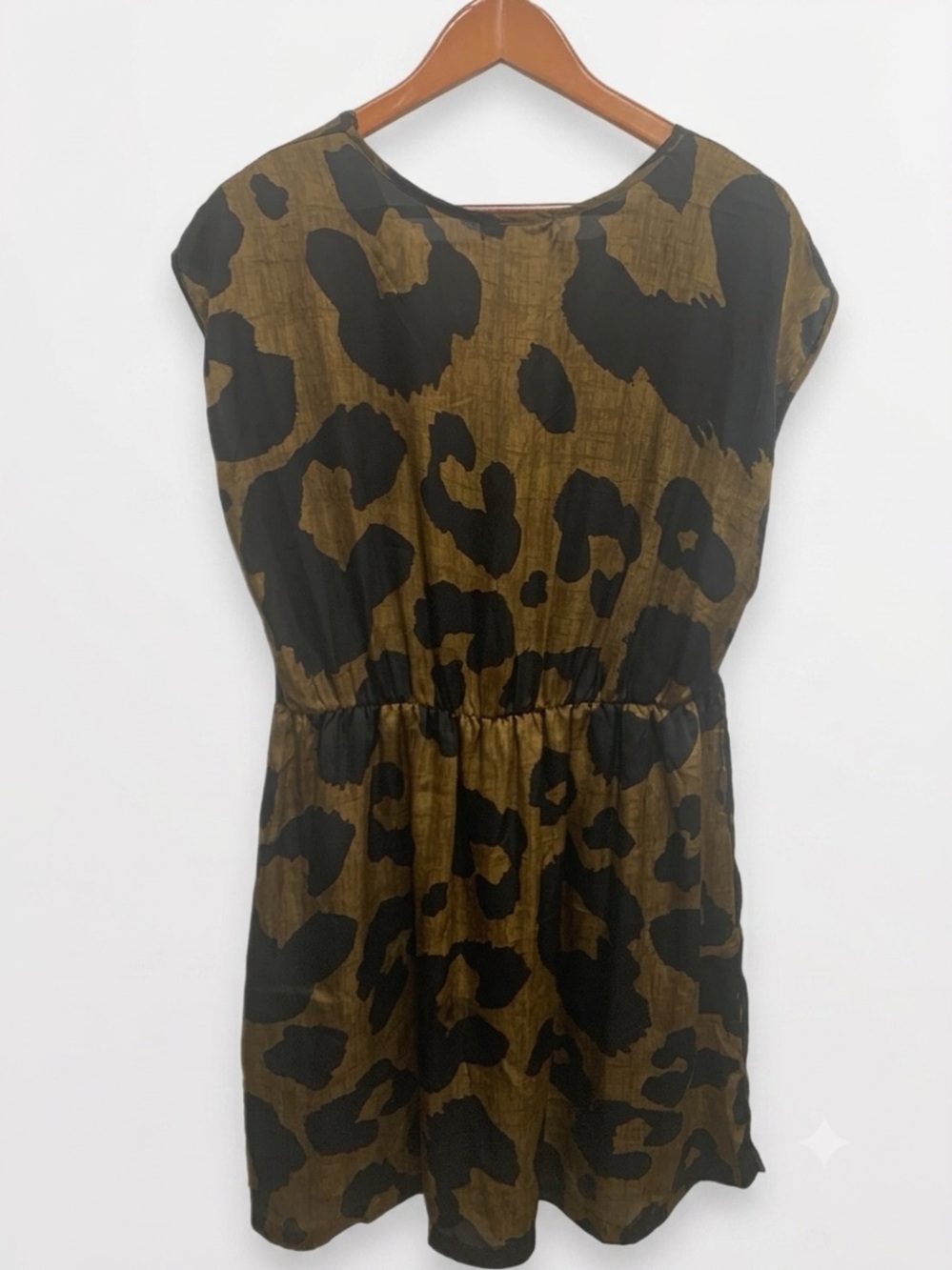 Forever 21 Plus olive green and Black Leopard Print Dress 2X - Picture 5 of 6